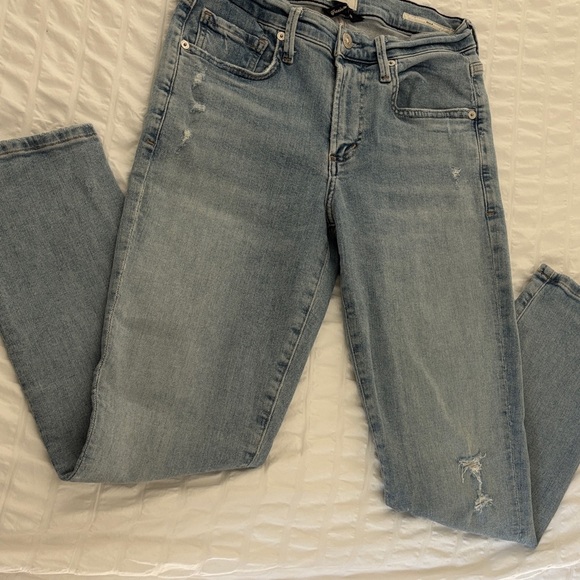 Citizens Of Humanity Ella faded denim Straight Leg Jeans - Picture 1 of 5